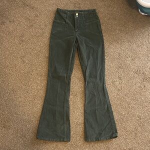 Lucky Brand Dark Green Flare Pants